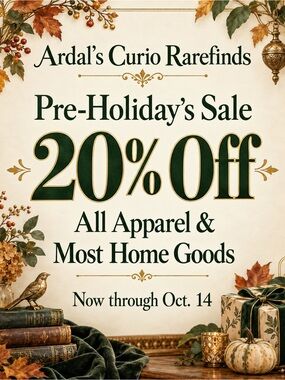 Pre-Holiday Sale Poster - Cream & Dark Green